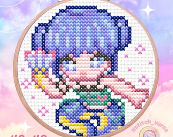 Kpop Demon Hunters Zoey Huntrix - Cross Stitch Pattern (PDF) Gift