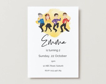Birthday Invitation - Wiggles | Editable Kids Party Invite (Digital Download)