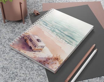 Coastal Camper Van Spiral Notebook