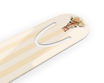 Floral Giraffe Bookmark
