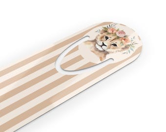 Floral Lion Cub Bookmark