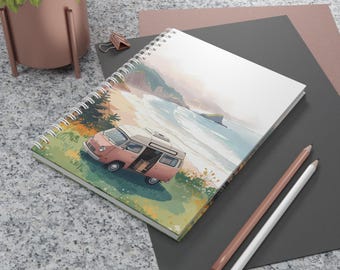 Vintage Camper Van Spiral Notebook