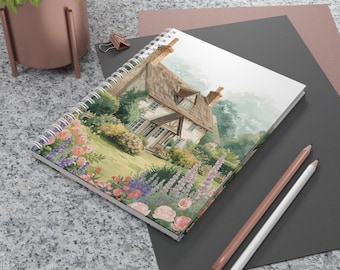 English Cottage Garden Spiral Notebook