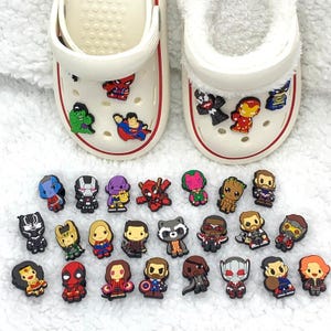 Cinematic Universe Superhero Shoe Charms - Movie-Themed Shoe Decorations - Heroic Shoe Charms for Crocs - Unique Fan Gift