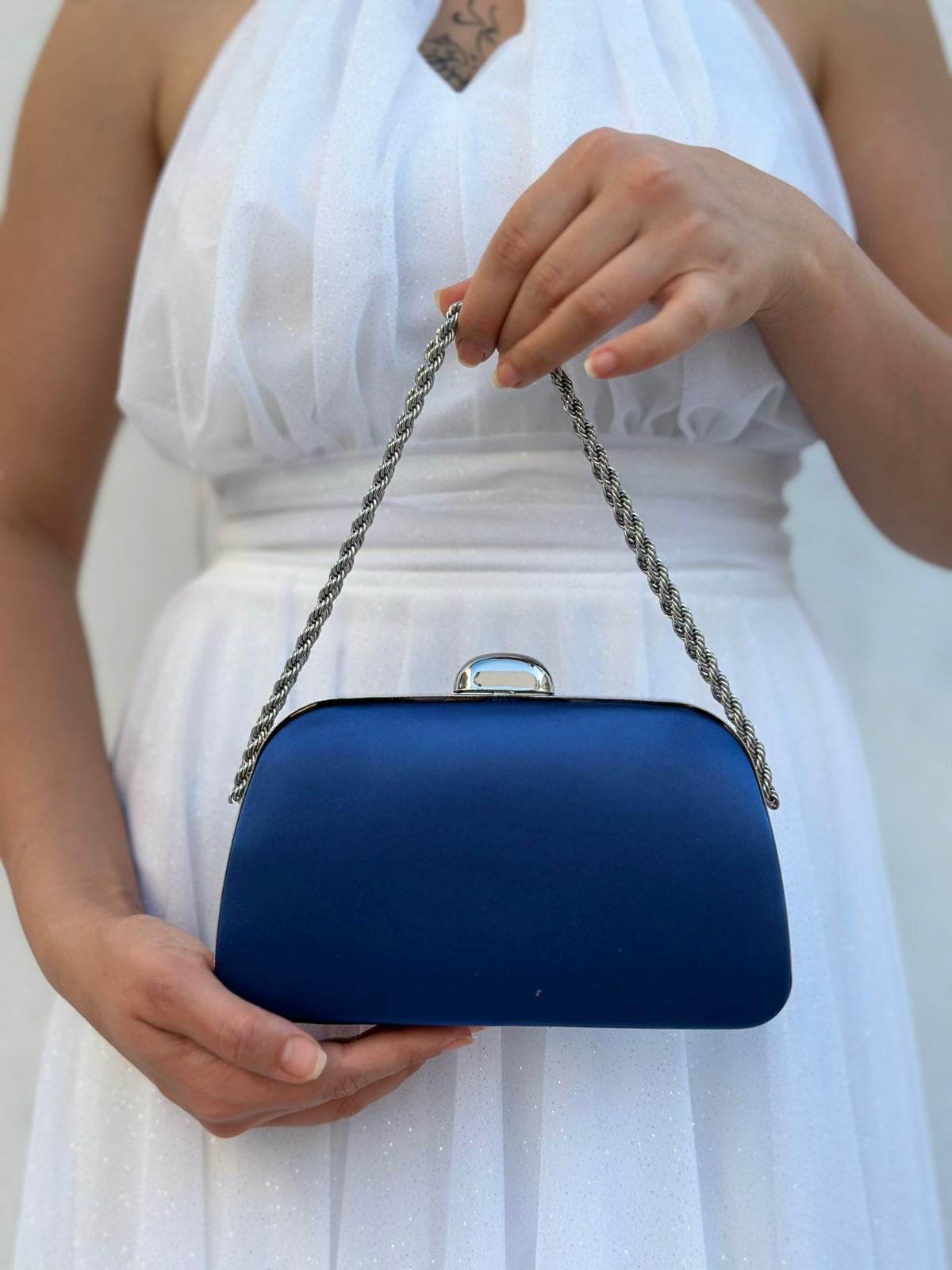 navy blue dress handbags Navy Blue Satin Evening Bag: Wedding Guest Crossbody Purse