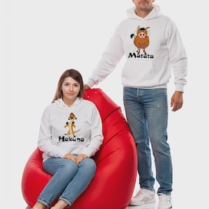 Hoodie Hakuna Matata Valentine&#39;s Day Couple Sweatshirts Lovers Husband Wife Men&#39;s Women&#39;s Matching Gift T Shirt