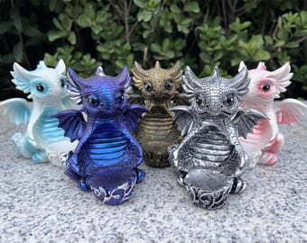 Sphere Stands Cute Dragon with wings Animal ttheme sphere stands Crystal base