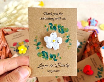Personalized Plantable Seed Paper Favors –  Eco Friendly Wildflower Wedding Gifts & Party Gifts