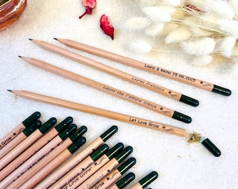Personalized Seed Pencil with Custom Name - Plantable Favor for Guests, Bulk Eco Friendly Thank You Gifts