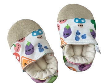 MADE TO ORDER Organic Soft Soled Baby Toddler Shoes Moccasins