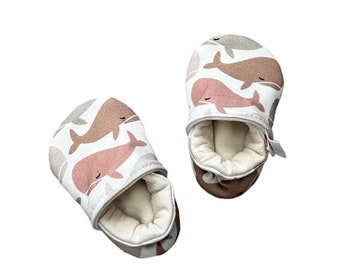Organic Cotton and Leather Soft Soled Shoes 6/12 Months