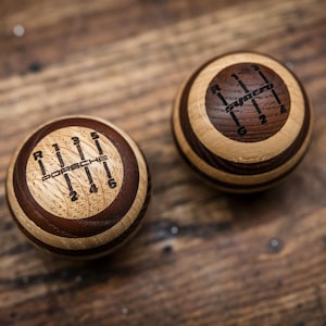 Pomo de palanca de cambios de madera hecho a mano: estilo Porsche 917 Lemans, ajuste universal.