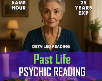 Same Hour Past Life Psychic Reading: Karmic Insight, Spirit Guide Messages, Honest Psychic Reading, General Psychic Reading, Blind Reading.