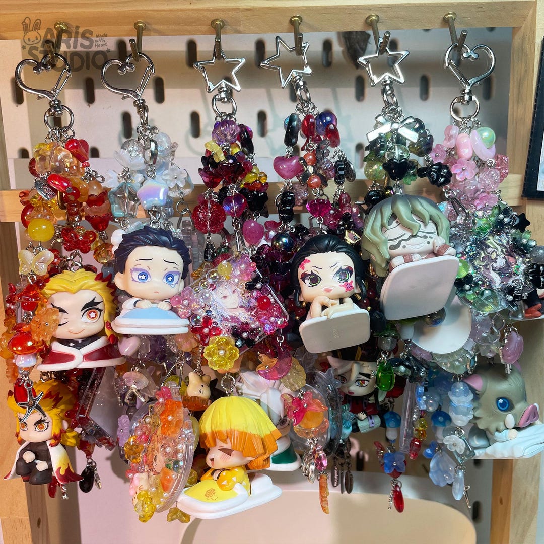 Key Chain Figure Custom Anime Figure Beaded Keychain - Etsy