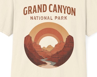 Grand Canyon Retro T-Shirt: Arizona Hiking Adventure Tee