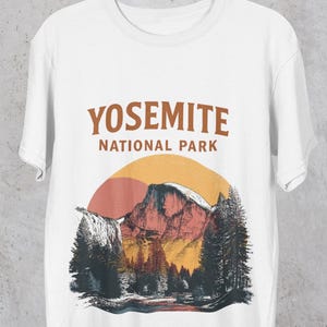 Yosemite National Park T-Shirt, Retro Mountain Shirt, Hiking & Camping Tee, California Adventure Graphic