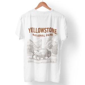 Yellowstone National Park T-Shirt, Retro National Park Shirt, Wyoming Hiking & Camping Tee, Adventure Graphic