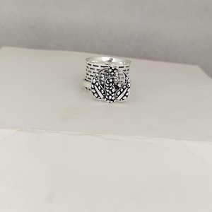 Handcrafted Oxidized Silver Ring Ethnic Boho Tribal Design, Statement Jewellery for Women  Peacock Motif Silver Ring Gift For Women Silver
