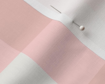 Tela de cuadros vichy rosa claro con diseño de búfalo