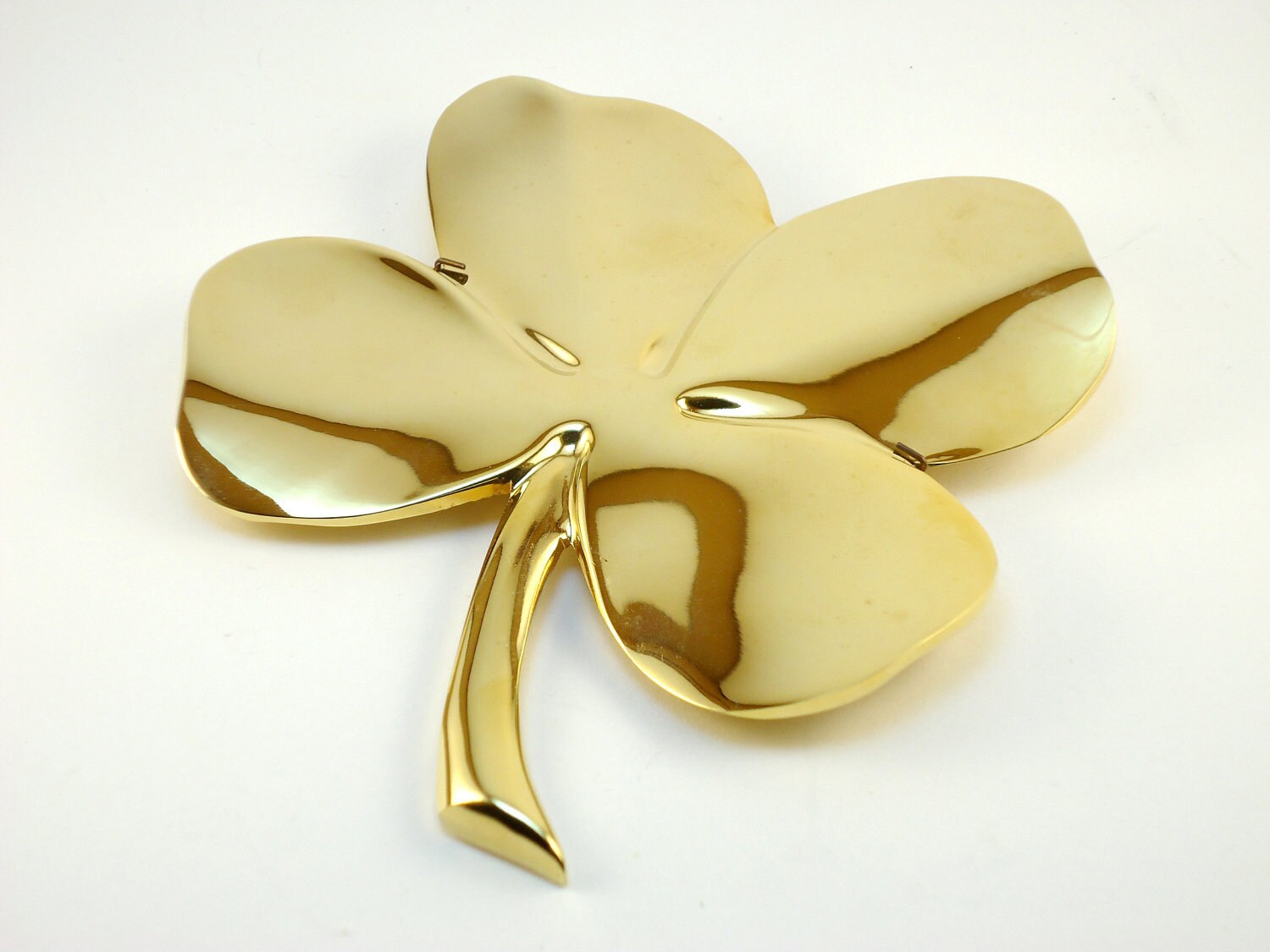 Gold Four Leaf Clover Shamrock by Gerity Wall Hanging / Etsy
