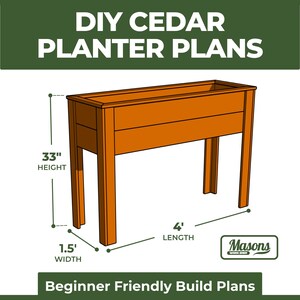 Simple Cedar Planter Box Plans Beginner Friendly DIY Woodworking Instant Download PDF