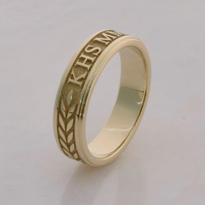 10K Gold Custom Roman Numeral Class Ring Solid Yellow Gold or - Etsy