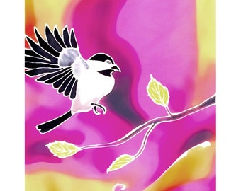 Alaska Art Print Chickadee In Spring 8x10 Image - Alaska Wall Art By Amanda Faith Thompson