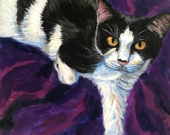 12" x 12" x 2" custom painting *partial payment* after deposit - Custom Dog Portrait, Cat Portrait, Pet portrait, by Alaska artist