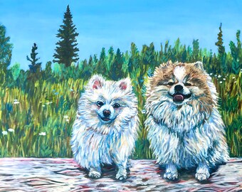 12" x 12" x 2" custom painting cost after deposit, oil on wood panel, Custom Dog Portrait, Cat Portrait, Pet portrait, by Alaska artist