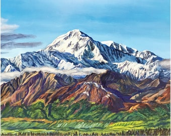 Alaska Art Print Denali In Summer, South View 8x10 Image - Alaska Wall Art By Amanda Faith Thompson