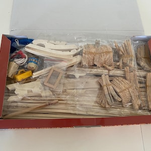 Wooden Ship Model Building Kit – DIY Boat Model with Tools & Accessories