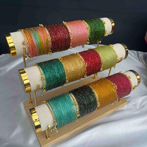 Bangle Gift Box | Curated Set of 12 Colors + Ghungroo Bangles | Indian Wedding Mehndi Gift | Hand-Assembled Bridal Chudiyan Box