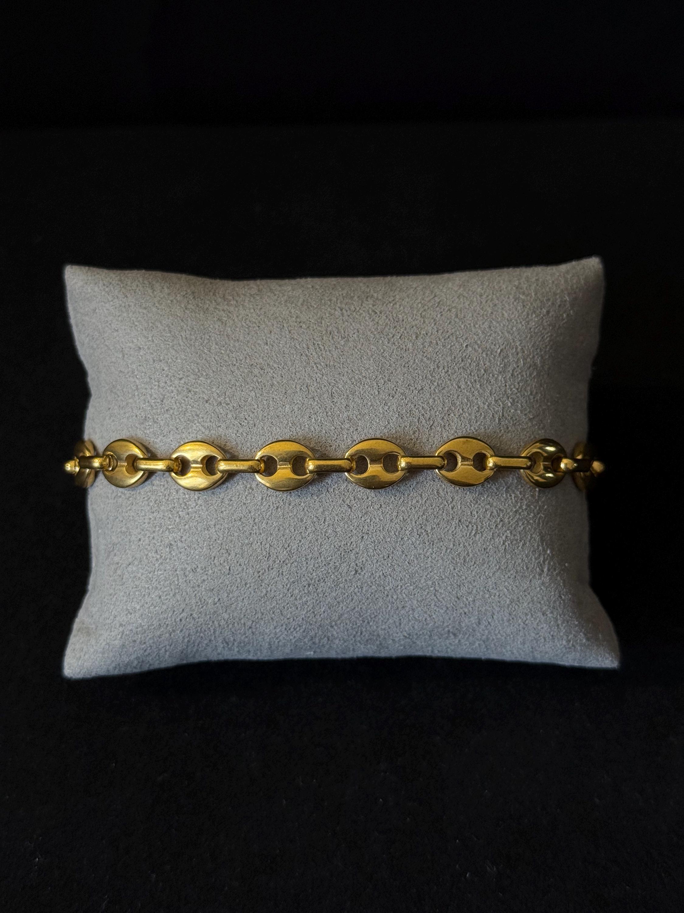 Bracelet Vintage SCOOTER PARIS - Lien "grain De Café" Doré - Occasion - Style Rétro