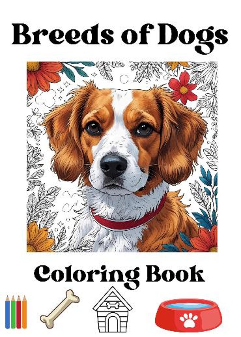 Printable Dog Coloring Sheets - 14 Breeds of Dogs - Etsy