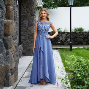 slate blue mother of the bride dresses Slate Blue Mother of The Bride & Groom Dresses
