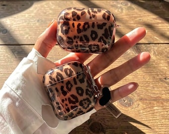 Leopard Print AirPods Case with Pendant – Protective Cover