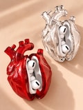 Silicon Airpods Case Heart Design Protective Glossy Airpods Cover Unique Anatomical Style Durable Portable Headphone Accessory Gift Ideas
