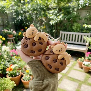 Björnkaka AirPods-skal, kawaii silikonfodral för hörlurar