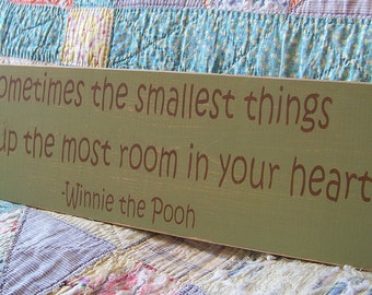 Classic Winnie The Pooh Nursery Decor Wood Sign