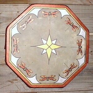 14 inch Native AM libellen en Golden Star handgeschilderde dansdrum + klopper, POW WOW