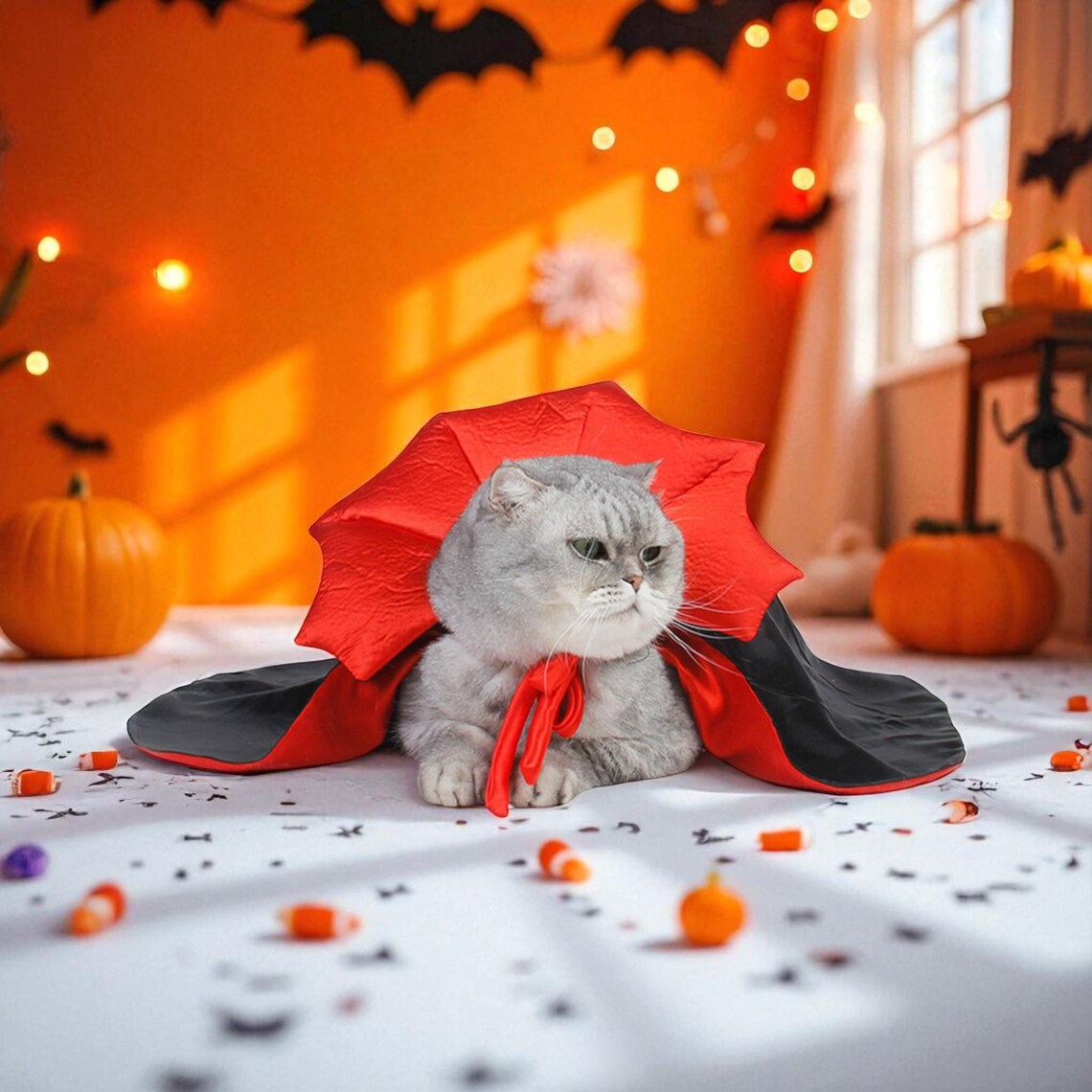 Kawaii Vampire Pet Costume: Cosplay Cloak for Small Dogs & Cats - Etsy