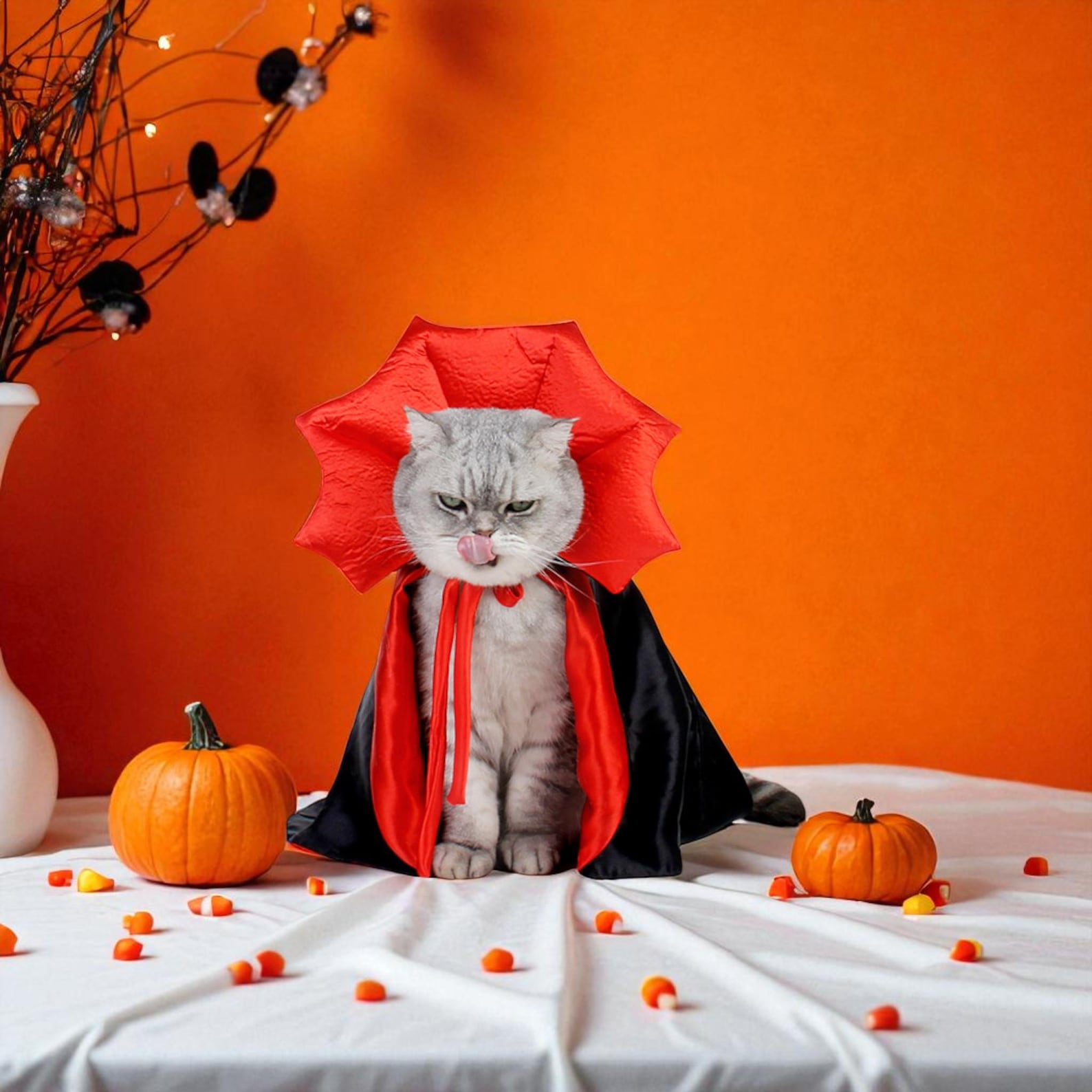 Kawaii Vampire Pet Costume: Cosplay Cloak for Small Dogs & Cats - Etsy