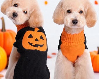 EXPAWLORER Suéter de Halloween para perro, suéter de día festivo con