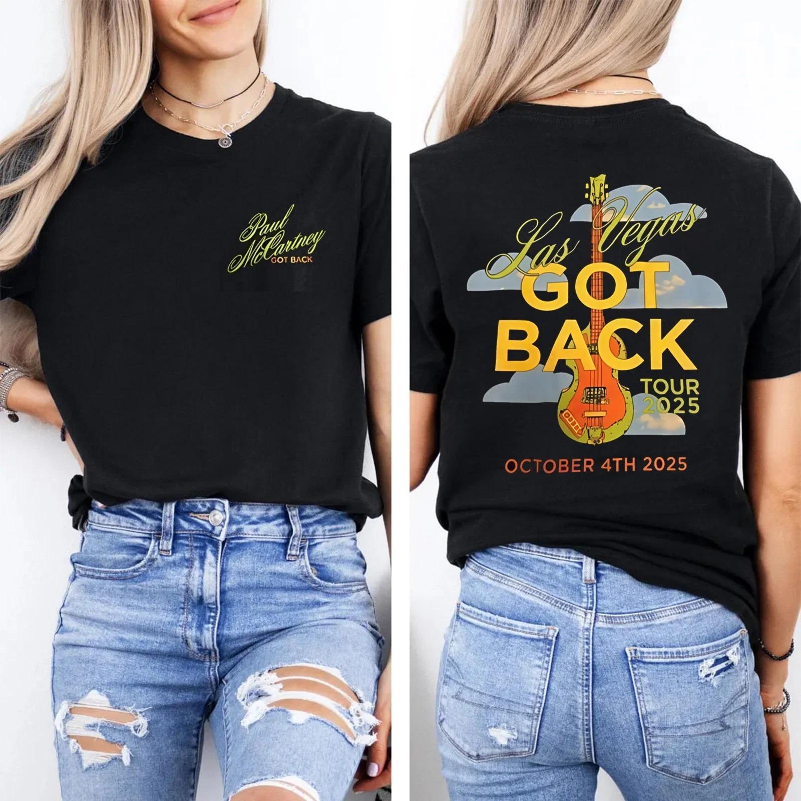 Discover P mccartney Las Vegas Got Back Tour 2025 Concert Double Side TShirt