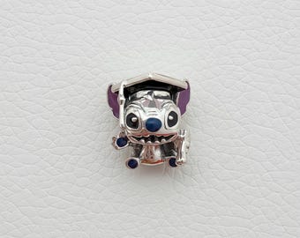 925 Sterling Silver Titch Graduation Charm | Pandora Compatible Bead | Handmade Graduation Gift for Her