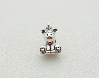 Charm de unicornio de plata esterlina: Cuenta de pulsera Pandora de fantasía
