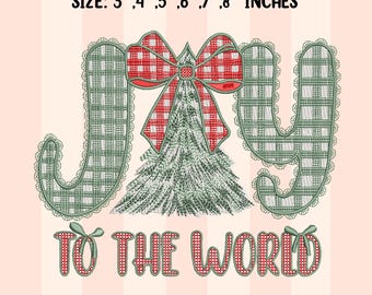 Freude An Die Welt Stickdatei Design | Christliche Weihnachten (Digitaler Download)