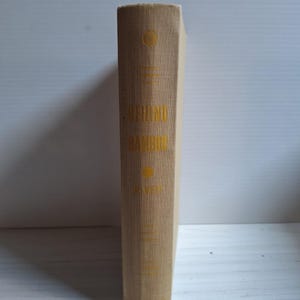 Puede incluir: Un lomo de libro de tapa dura color canela con texto amarillo que dice Behind Bamboo de Rivett. El lomo presenta un gráfico circular amarillo simple en la parte superior y central, con detalles de líneas horizontales y texto editorial en la base.