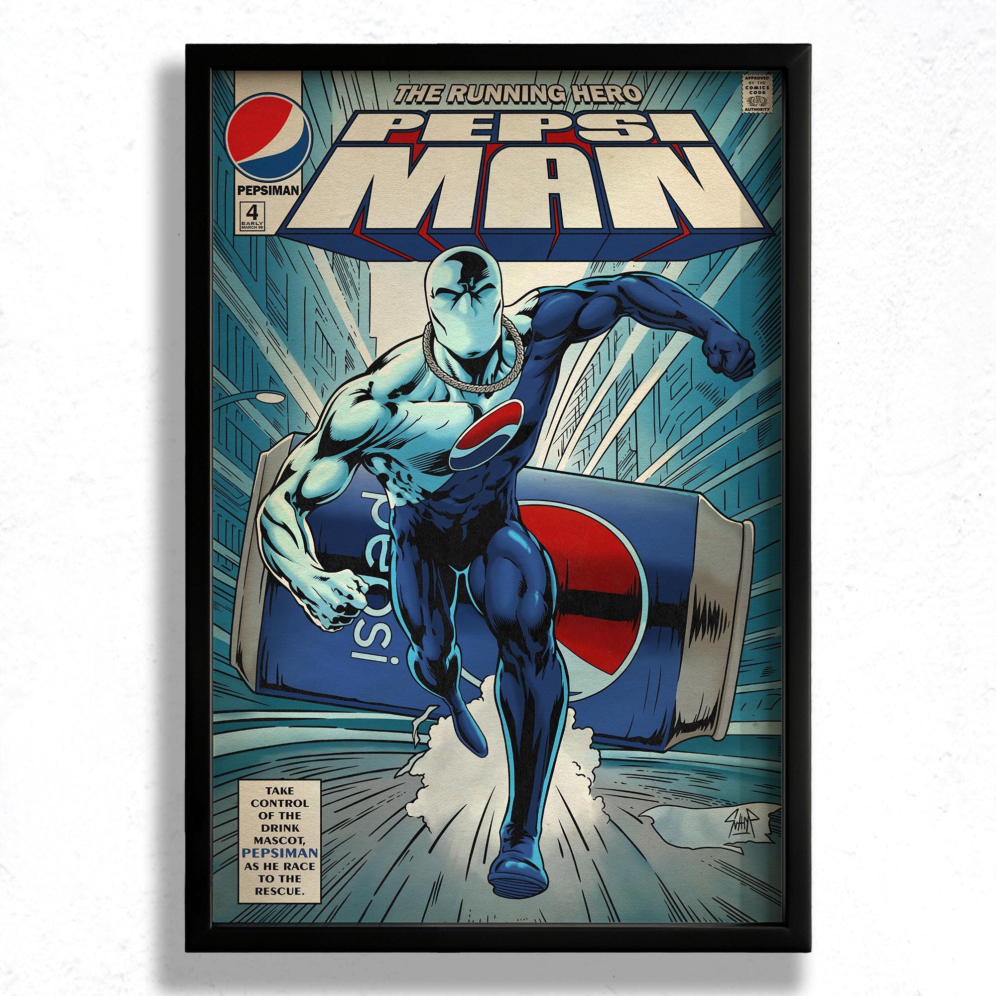 ペプシマン PEPSI ポスター Pepsiman - Etsy