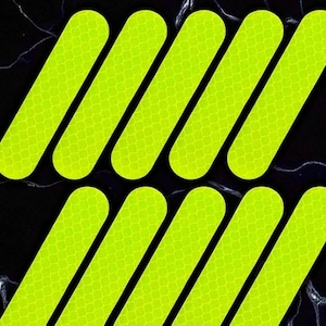 60pcs Reflective Safety Stickers – High-Visibility Warning Decals for Cars, Motorcycles & Helmets Universal Light-Reflective Tape